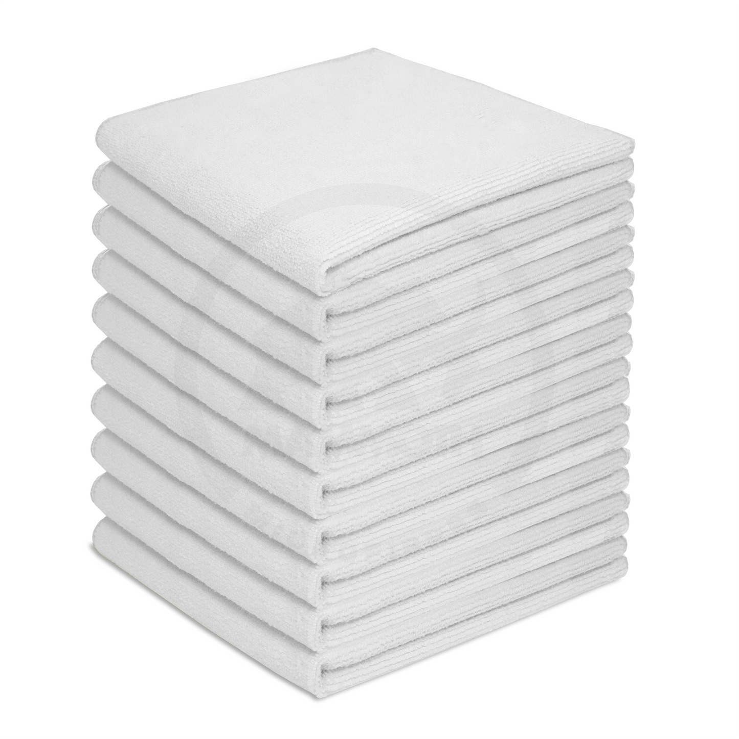 All Rounder White (x10) Microfibre Towel, 40cm x 40cm,