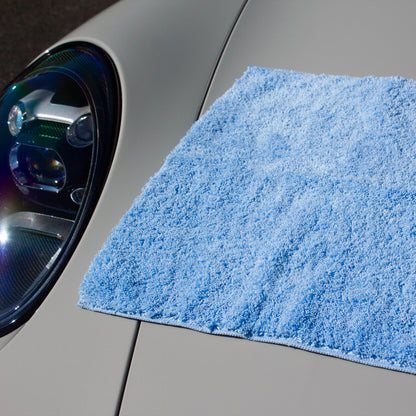 Blue Ewe Dual Pile 360 GSM Microfibre Towel, 40cm x 40cm