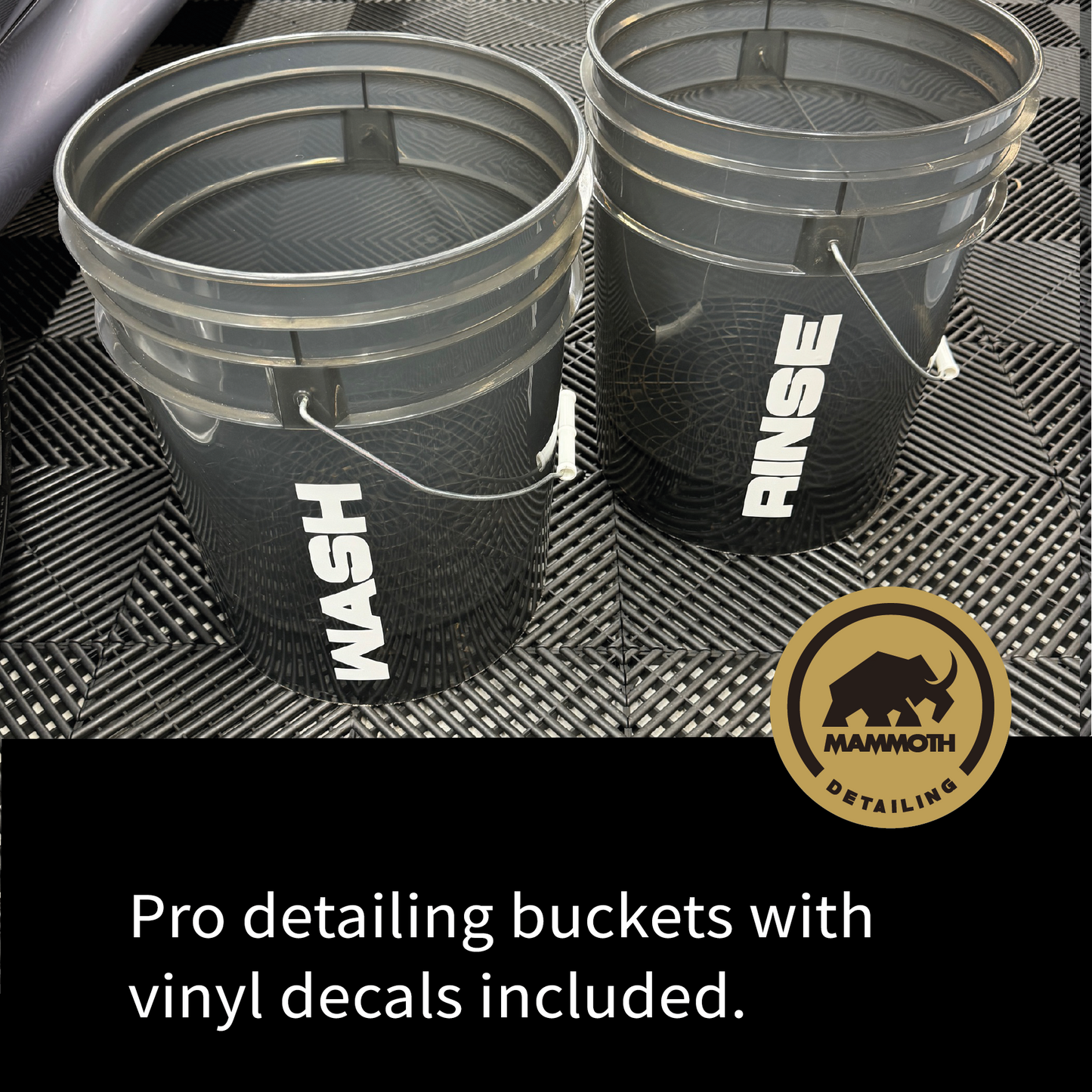 5pc Pro Detailing Wash Bucket Set Black